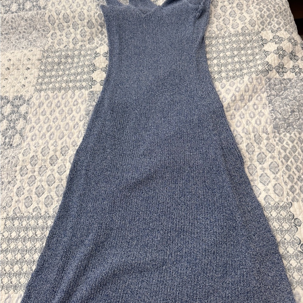 Zara Strapless Blue Dress